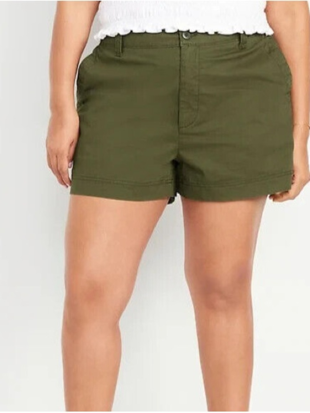 Old Navy Olive Green Women’s Chino Shorts SEE FLAWS